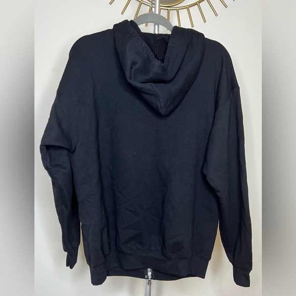 NWOT Woodstock music festival black Gildan Zip up hoodie pockets large - Picture 6 of 7